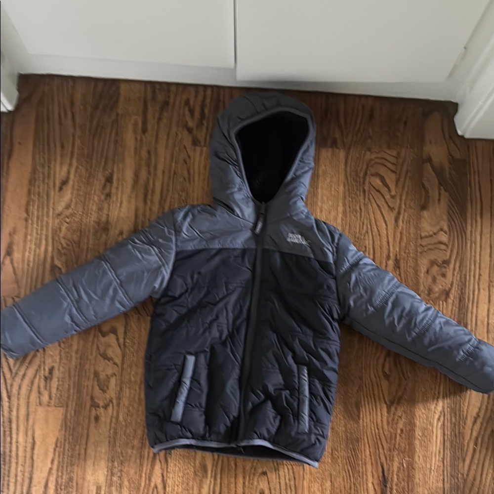 Kids Gray Eddie bauer sherpa fleece puffy Jacket